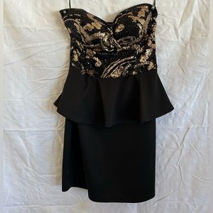 Black and sequence mini dress